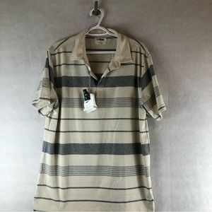 Linksonel large bright polo mans stripes NWT